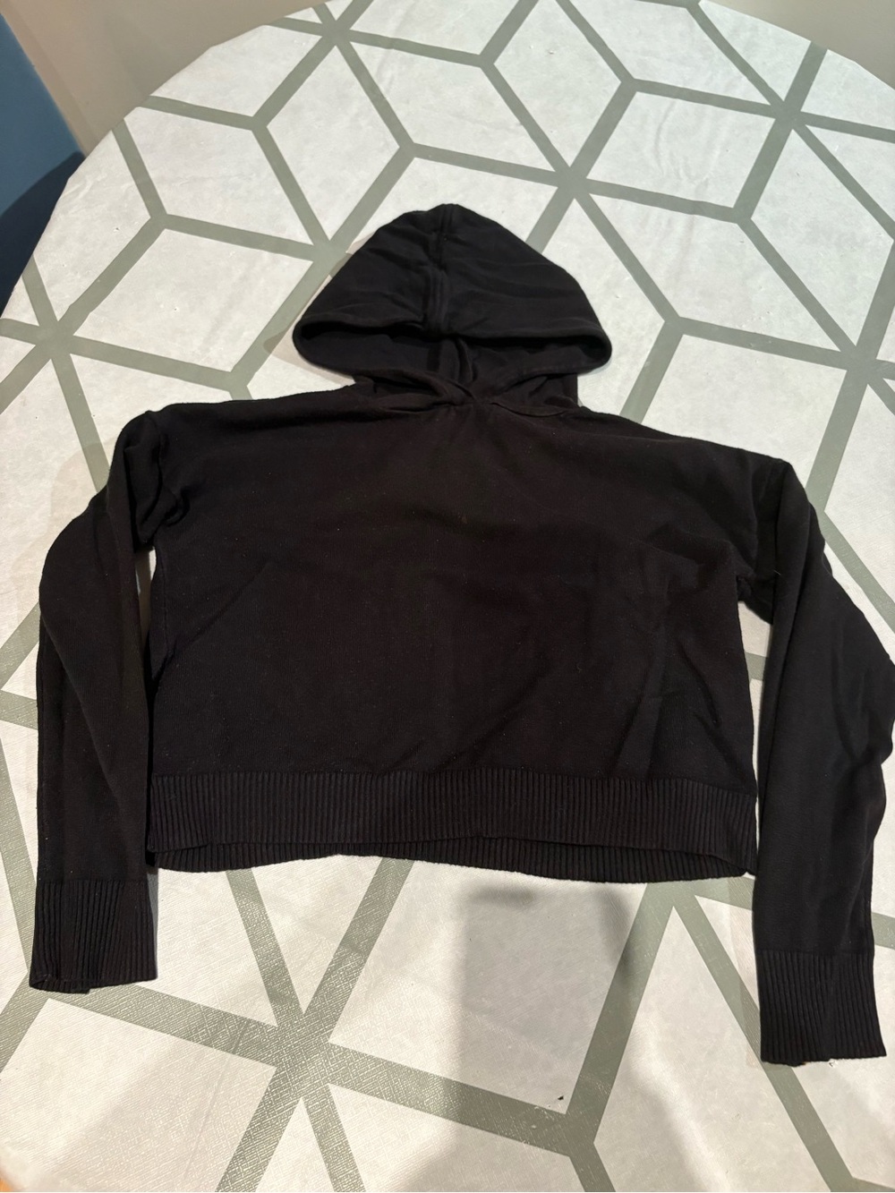 3/15$ Tag Black Cropped Kids Hoodie Sweatshirt
